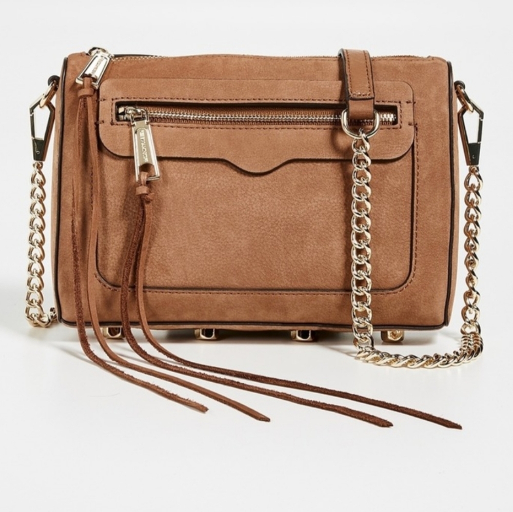 Rebecca Minkoff Avery Tan Suede Crossbody